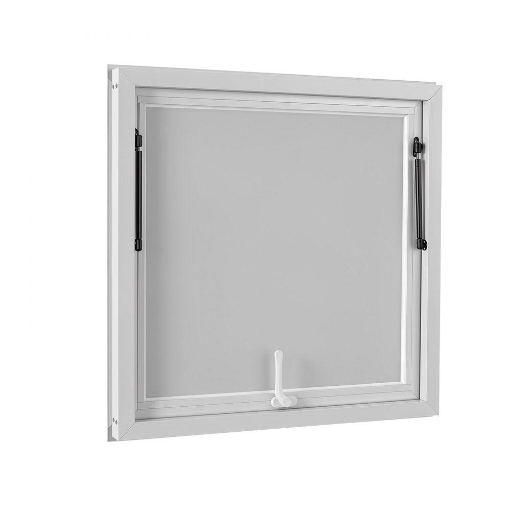VEVOR Concession Window 36x36 in Aluminum Alloy Frame Service Window, for Food Truck, Up to 85 Degrees Stand Serving with Awning Door and Drag Hook, Rainwater Resistant for Concession Trailer