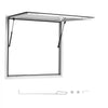 VEVOR Concession Window 36x36 in Aluminum Alloy Frame Service Window, for Food Truck, Up to 85 Degrees Stand Serving with Awning Door and Drag Hook, Rainwater Resistant for Concession Trailer