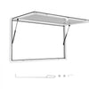 VEVOR Concession Window 48x36 in Aluminum Alloy Frame Service Window, for Food Truck, Up to 85 Degrees Stand Serving Windows with Awning Door and Drag Hook, Rainwater Resistant for Concession Trailer