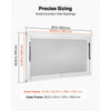 VEVOR Concession Window 60x36 in Aluminum Alloy Frame Service Window, for Food Truck, Up to 85 Degrees Stand Serving Windows with Awning Door and Drag Hook, Rainwater Resistant for Concession Trailer