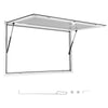 VEVOR Concession Window 60x36 in Aluminum Alloy Frame Service Window, for Food Truck, Up to 85 Degrees Stand Serving Windows with Awning Door and Drag Hook, Rainwater Resistant for Concession Trailer