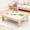 VEVOR Train Table, 120 Multicolor Pieces Wooden Kids Activity Table with Collapsible Storage Bin, 3-in-1 Wooden Train Set for Gaming, Drawing, Reading, Eating, Creative Toy Set for Kids Ages 3+