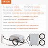 VEVOR Bike Cargo Trailer, 88/100/160 lbs Load Capacity, Heavy-Duty Bicycle Wagon Cart, Foldable Compact Storage with Universal Hitch