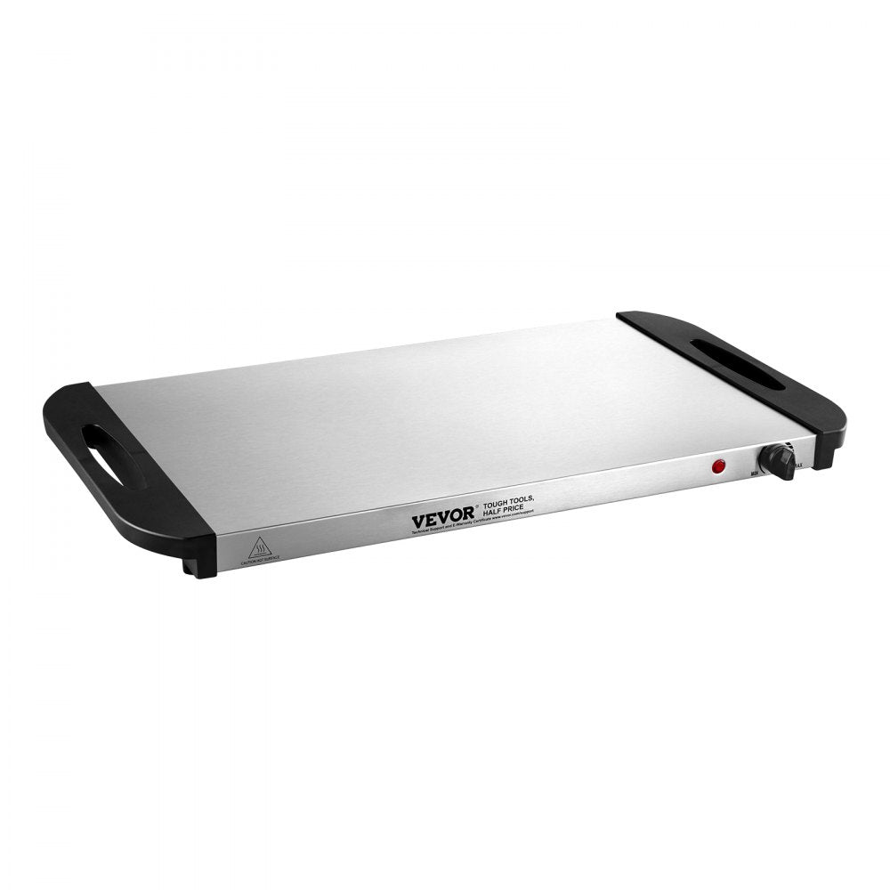 VEVOR Electric Warming Tray, Food Warming Trays for Buffet, Warming Trays with Adjustable Temperature Control, Portable Stainless Steel Food Warmer, Hot Plate Perfect for Parties, Catering, Holidays