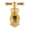 VEVOR Hose Bibb, 1/2" FIP x 3/4" MHT Connection, Multi-Turn Garden Valve, Heavy Duty Brass Hose Bib, Outdoor Water Faucet Spigot, Brass Plumbing Fitting, Compatible with Copper, Galvanized Pipes