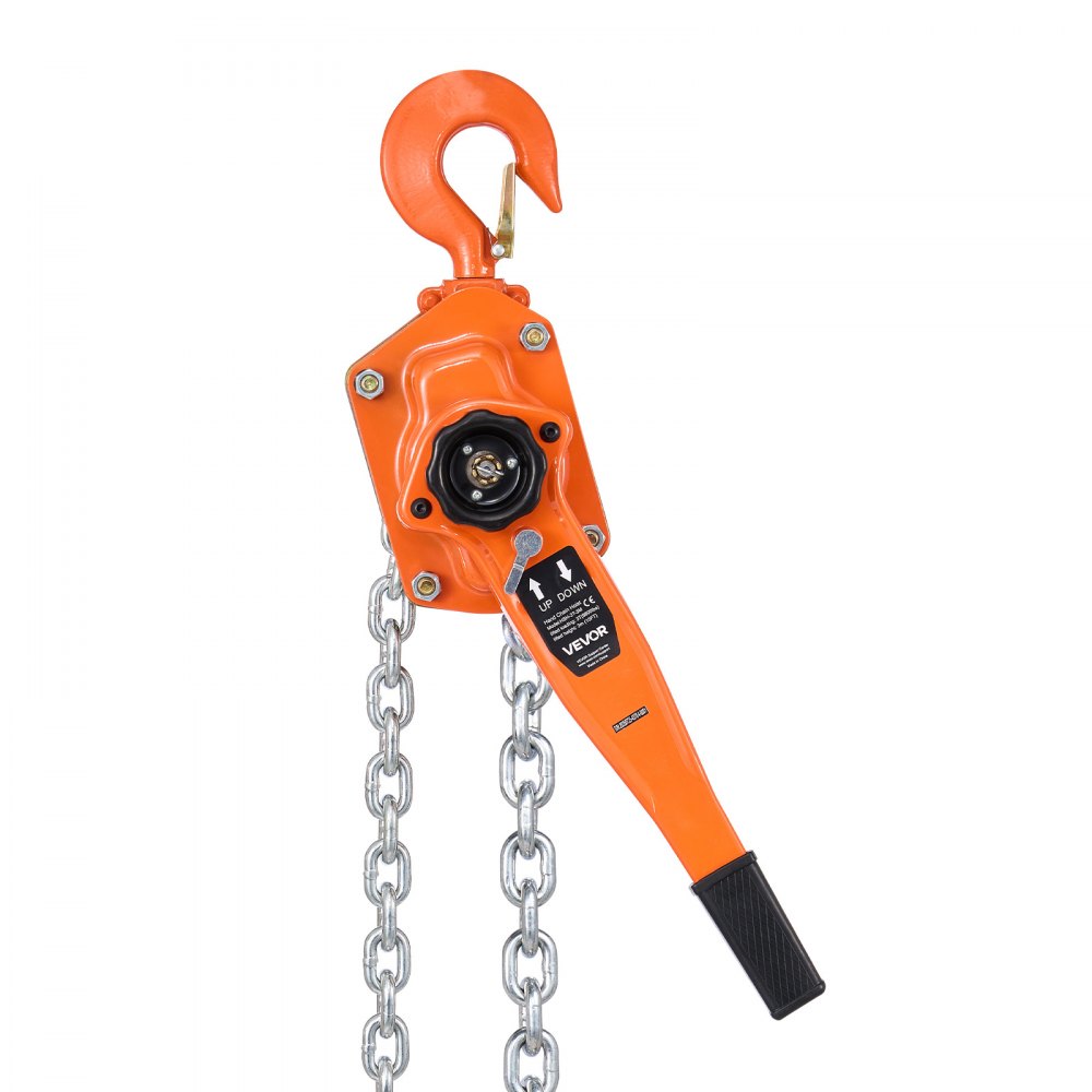 VEVOR Manual Lever Chain Hoist, 3T 6600LBS Capacity Heavy Duty Come Along, 10FT Lift G80 Alloy Steel Chain With Dual Pawl Mechanical Brake,360°Rotating Hooks, for Warehouse Construction Garage