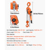 VEVOR Manual Lever Chain Hoist, 6T 13200LBS Capacity Heavy Duty Come Along, 10FT Lift G80 Alloy Steel Chain With Dual Pawl Mechanical Brake,360°Rotating Hooks, for Warehouse Construction Garage