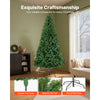 VEVOR Christmas Tree, 7.2ft Prelit Artificial Xmas Tree, Full Holiday Decor Trees with 470 Colorful LED Lights, 11 Lighting Modes, 1346 Branch Tips & Sturdy Metal Base for Home Party Office Decoration