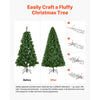 VEVOR Christmas Tree, 7.2ft Artificial Xmas Tree, Full Holiday Decor Trees with 1346 Branch Tips & Sturdy Metal Base for Home Party Office Decoration