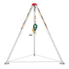 VEVOR Confined Space Tripod Kit, Heavy Duty Rescue Tripod Lifting Hoist 1200 lbs Winch, 4.1 ft Adjustable Legs, 98.5 ft Cable Portable Kit, 32.8 ft Fall Protection, 4.40-7.05 ft Working Height