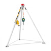 VEVOR Confined Space Tripod Kit, Heavy Duty Rescue Tripod Lifting Hoist 1200 lbs Winch, 4.1 ft Adjustable Legs, 98.5 ft Cable Portable Kit, 32.8 ft Fall Protection, 4.40-7.05 ft Working Height