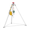 VEVOR Confined Space Tripod Kit, Heavy Duty Rescue Tripod Lifting Hoist 1800 lbs Winch, 4.1 ft Adjustable Legs, 65 ft Cable Portable Kit, 32.8 ft Fall Protection, 4.40-7.05 ft Working Height
