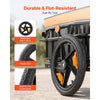 VEVOR Bike Cargo Trailer 100 lbs 2-in-1 Pushcart Heavy-Duty Bicycle Wagon, Cart with Waterproof Cover, 7 in & 16 in Wheels, Reflector, Carbon Steel Frame, Fits 22-28 in Bike Wheels, for Carrying Cargo
