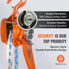 VEVOR Manual Lever Chain Hoist, 1-1/2 Ton 3300 lbs Capacity 20 FT Come Along, G80 Galvanized Carbon Steel with Weston Double-Pawl Brake,Auto Chain Leading & 360° Rotation Hook, for Garage Factory Dock