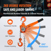 VEVOR Manual Lever Chain Hoist, 1-1/2 Ton 3300 lbs Capacity 20 FT Come Along, G80 Galvanized Carbon Steel with Weston Double-Pawl Brake,Auto Chain Leading & 360° Rotation Hook, for Garage Factory Dock