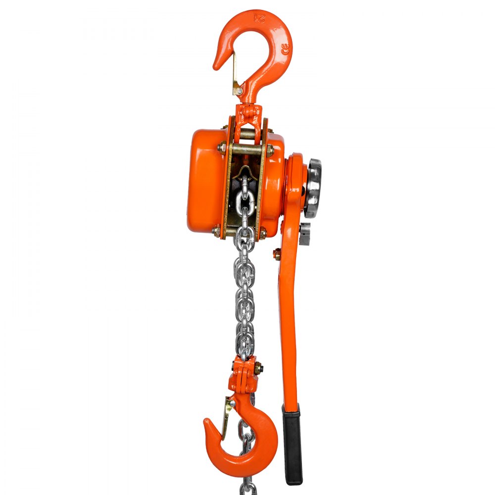 VEVOR Manual Lever Chain Hoist, 1-1/2 Ton 3300 lbs Capacity 20 FT Come Along, G80 Galvanized Carbon Steel with Weston Double-Pawl Brake,Auto Chain Leading & 360° Rotation Hook, for Garage Factory Dock