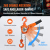 VEVOR Manual Lever Chain Hoist, 3/4 Ton 1650 lbs Capacity 10 FT Come Along, G80 Galvanized Carbon Steel with Weston Double-Pawl Brake, Auto Chain Leading & 360° Rotation Hook, for Garage Factory Dock