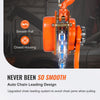 VEVOR Hand-Operated Chain Lift, 1650 lbs Load, 5ft Length, G80 Zinc-Coated Steel, Dual-Pawl Brake System, Automatic Chain Guide & Swivel Hook, Ideal for Workshops, Warehouses, and Loading Docks