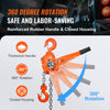 VEVOR Manual Lever Chain Hoist, 3 Ton 6600 lbs Capacity 10 FT Come Along, G80 Galvanized Carbon Steel with Weston Double-Pawl Brake, Auto Chain Leading & 360° Rotation Hook, for Garage Factory Dock