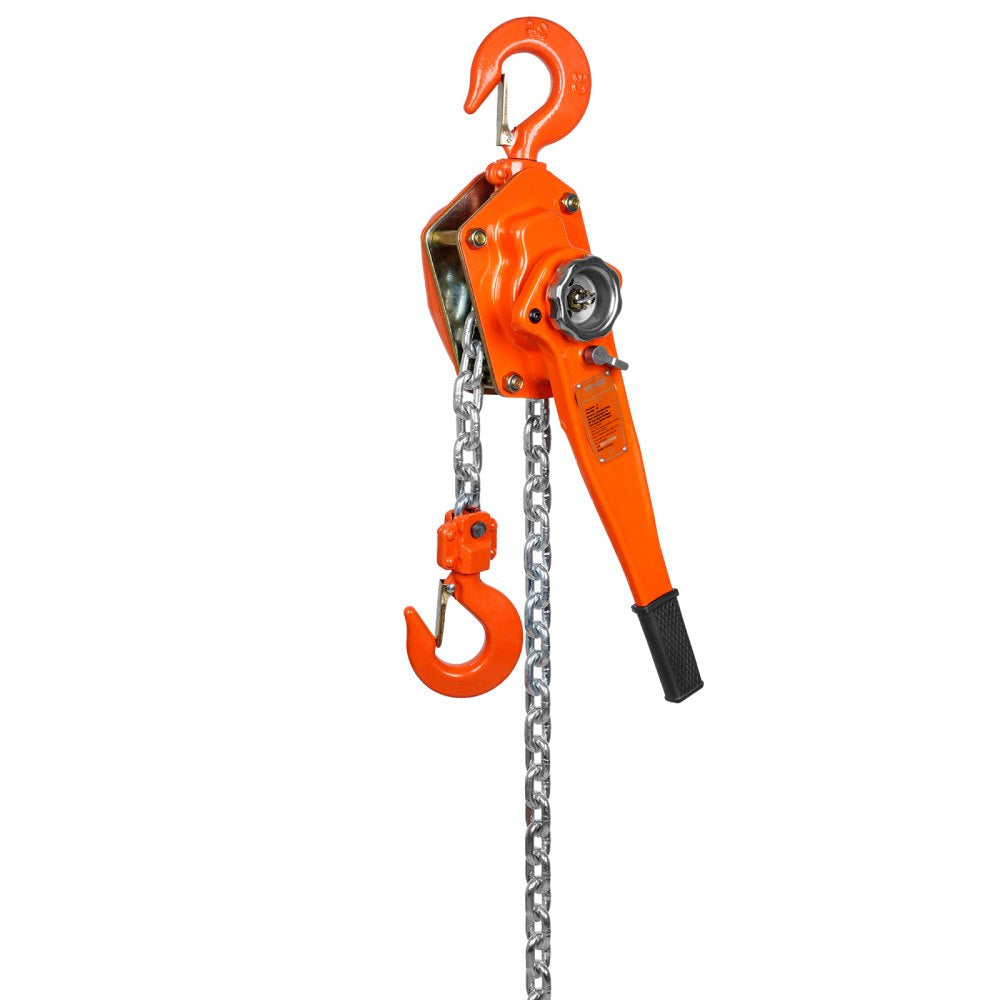 VEVOR Manual Lever Chain Hoist, 3 Ton 6600 lbs Capacity 10 FT Come Along, G80 Galvanized Carbon Steel with Weston Double-Pawl Brake, Auto Chain Leading & 360° Rotation Hook, for Garage Factory Dock