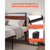 VEVOR King Size Bed Frame, 14 Inch Black Metal Platform Bed Frame with Retro Brown Wooden Headboard and Footboard, Large Under-Bed Storage, Non-Slip Without Noise, No Box Spring Needed, Easy Assembly