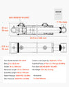 VEVOR Double Acting Hydraulic Cylinder, 2" Bore x 16" Stroke, Max 3500PSI Hydraulic Cylinder, Heavy-Duty Welded Cross Tube Cylinders with 1" Pin Hole & SAE #6 Port for Agricultural Machinery, Tractors