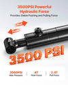 VEVOR Double Acting Hydraulic Cylinder, 2" Bore x 24" Stroke, Max 3500PSI Hydraulic Cylinder, Heavy-Duty Welded Cross Tube Cylinders with 1" Pin Hole & SAE #6 Port for Agricultural Machinery, Tractors