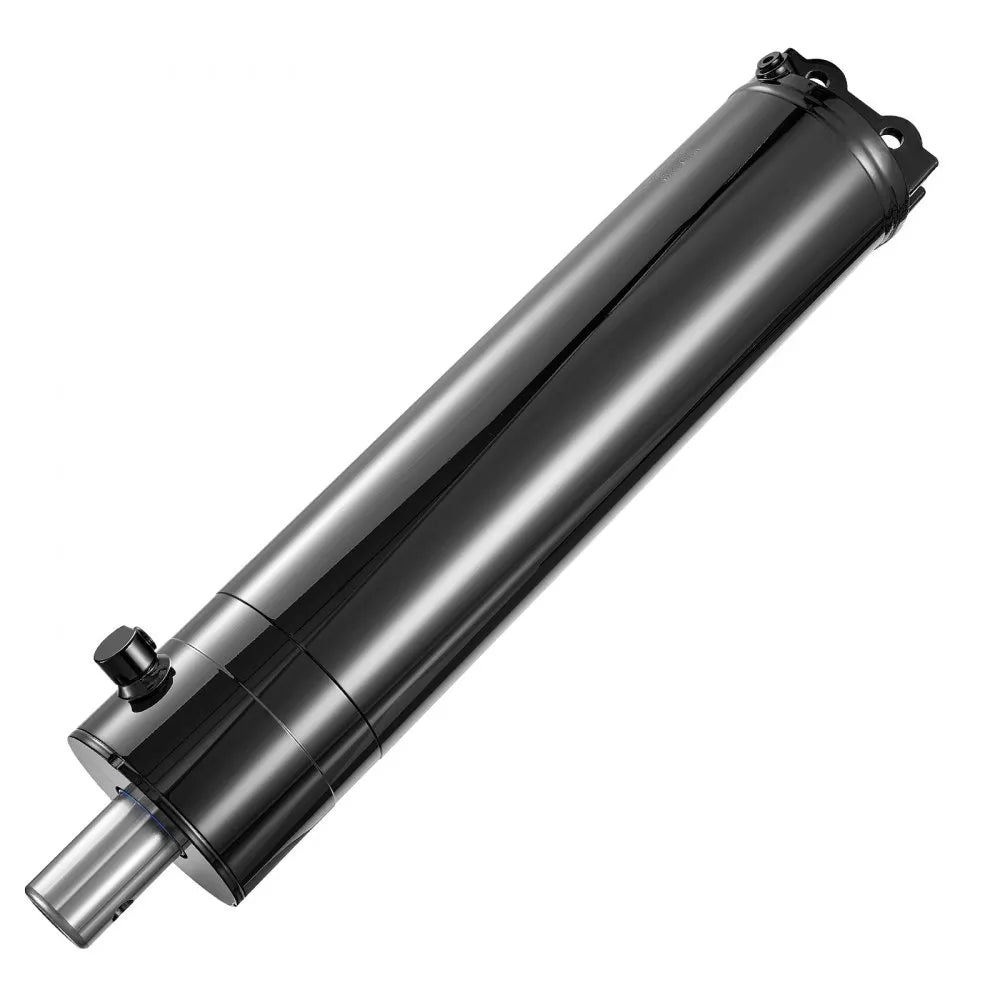 VEVOR Double Acting Hydraulic Cylinder, 5" Bore x 20" Stroke, Max 4500PSI Hydraulic Cylinder, Heavy-Duty Welded Cross Tube Cylinders with 0.63" Pin Hole & SAE #6 Port for Agricultural Machinery, Tractors