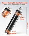 VEVOR Double Acting Hydraulic Cylinder, 5" Bore x 20" Stroke, Max 4500PSI Hydraulic Cylinder, Heavy-Duty Welded Cross Tube Cylinders with 0.63" Pin Hole & SAE #6 Port for Agricultural Machinery, Tractors