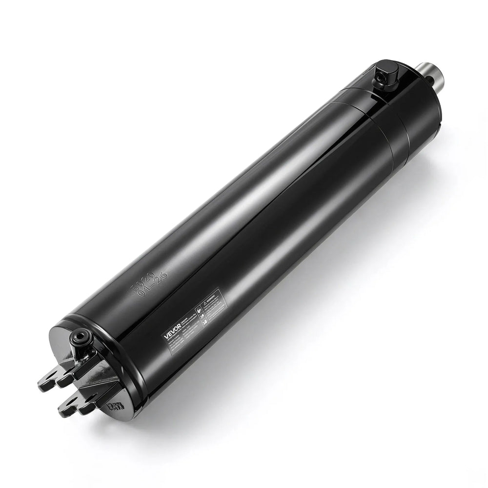 VEVOR Double Acting Hydraulic Cylinder, 5" Bore x 20" Stroke, Max 4500PSI Hydraulic Cylinder, Heavy-Duty Welded Cross Tube Cylinders with 0.63" Pin Hole & SAE #6 Port for Agricultural Machinery, Tractors