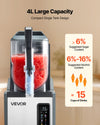 VEVOR Slushie Machine, 4L/135oz No Ice Needed Slushy Machine for Home, Frozen Drink Maker with Single Tank, Margarita Machine with Self-Cleaning, for Frozen Margaritas, Frappés, Milkshake & More
