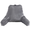 VEVOR Reading Pillow, Large Size Bed Pillow with Shredded Memory Foam, Back Pillow with 3 Pockets and Washable Short Velvet Cloth, Top with Handle, for Watching TV, Reading, Gaming, Resting, Grey