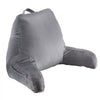 VEVOR Reading Pillow, Standard Size Bed Pillow with Shredded Memory Foam, Back Pillow with 3 Pockets and Washable Short Velvet Cloth, Top with Handle, for Watching TV, Reading, Gaming, Resting, Grey