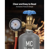 VEVOR CGA200 Acetylene Regulator for Small MC Tanks, AR-MC Air Acetylene Regulator Gauge with 3/8"-24 LH Outlet Connection, Heavy-Duty Brass Body for Welding Brazing Applications