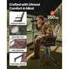VEVOR Hunting Chair, 360° Silent Swivel, Foldable Portable Blind Chair, Heavy-Duty Steel Frame Ground Stool Seat, with Armrests, Cover, Anti-Sink Feet, Height Adjustable, 350 Lbs Capacity for Camping