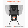 VEVOR Hunting Chair, 360° Silent Swivel, Foldable Portable Blind Chair, Heavy-Duty Steel Frame Ground Stool Seat, with Armrests, Adjustable Carry Strap, Anti-Sink Feet, 300 Lbs Capacity for Fishing