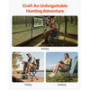 VEVOR Hunting Chair, 360° Silent Swivel, Foldable Portable Blind Chair, Heavy-Duty Steel Frame Ground Stool Seat, with Armrests, Adjustable Carry Strap, Anti-Sink Feet, 300 Lbs Capacity for Fishing