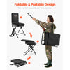 VEVOR Hunting Chair, 360° Silent Swivel, Foldable Lightweight Portable Blind Chair, Heavy-Duty Steel Frame Ground Stool Seat, with Adjustable Shoulder Strap, 300 Lbs Capacity for Fishing, Camping