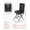 VEVOR Hunting Chair, 360° Silent Swivel, Foldable Lightweight Portable Blind Chair, Heavy-Duty Steel Frame Ground Stool Seat, with Adjustable Shoulder Strap, 300 Lbs Capacity for Fishing, Camping