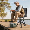 VEVOR Hunting Chair, 360° Silent Swivel, Foldable Portable Blind Chair, Heavy-Duty Steel Frame Ground Stool Seat with Anti-Sink Swivel Feet, Height Adjustable, 350 Lbs Capacity for Fishing Camping