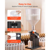 VEVOR Manual Filling Machine, 5-60 ml, 10 L Hopper, Paste Liquid Filler, for Water, Honey, Oil, Shampoo and Lotion, Anti-Drip Nozzle, Adjustable Bottle Stand, Carbon Steel Body, Effort-Saving Handle