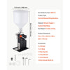 VEVOR Manual Filling Machine, 5-60 ml, 10 L Hopper, Paste Liquid Filler, for Water, Honey, Oil, Shampoo and Lotion, Anti-Drip Nozzle, Adjustable Bottle Stand, Carbon Steel Body, Effort-Saving Handle