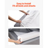 VEVOR Bed Bumper for Toddlers, 52-inch Inflatable Bed Guard Rail with Safety Flap, 2-Pack Toddler Bedrail Bumpers with Non-Slip Bottom & Machine-Washable Cover for Twin, Full, Queen and King Beds