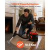 VEVOR Ash Vacuum 2.6 Gallon, 1200W Powerful Fireplace Cleaner Steel Body, for Fireplace, Pellet Stoves, Wood Stoves, Fire Pit, Grills, Double Stage Filtration System, 2.7 FT Hose, Black & Orange