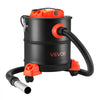 VEVOR Ash Vacuum 5.3 Gallon, 1200W Powerful Fireplace Cleaner with Casters, for Fireplace, Pellet Stove, Wood Stoves, Fire Pit, Grills, Steel Body, Double Stage Filtration, 5 FT Hose, Black & Orange