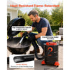 VEVOR Ash Vacuum 6 Gallon, 1200W Powerful Fireplace Cleaner with Casters, for Fireplaces, Pellet Stoves, Wood Stoves, Fire Pits, Grills, Steel Body, Double Stage Filtration, 5 FT Hose, Black & Orange