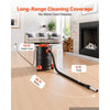 VEVOR Ash Vacuum 6 Gallon, 1200W Powerful Fireplace Cleaner with Casters, for Fireplaces, Pellet Stoves, Wood Stoves, Fire Pits, Grills, Steel Body, Double Stage Filtration, 5 FT Hose, Black & Orange