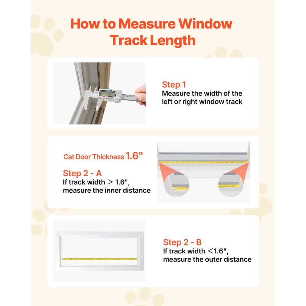 VEVOR Cat Door for Window, Adjustable to Fit Window Width 27"-32", 4 Secure Lock Modes, Aluminum Frame and High-Transparency Glass, Magnetic Closure, Weatherproof Quick-Fit Pet Door for Cats, White