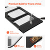 VEVOR Cat Door for Window, Adjustable to Fit Window Width 27"-32", 4 Secure Lock Modes, Aluminum Frame and High-Transparency Glass, Magnetic Closure, Weatherproof Quick-Fit Pet Door for Cats, Black
