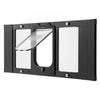 VEVOR Cat Door for Window, Adjustable to Fit Window Width 31"-36", 4 Secure Lock Modes, Aluminum Frame and High-Transparency Glass, Magnetic Closure, Weatherproof Quick-Fit Pet Door for Cats, Black